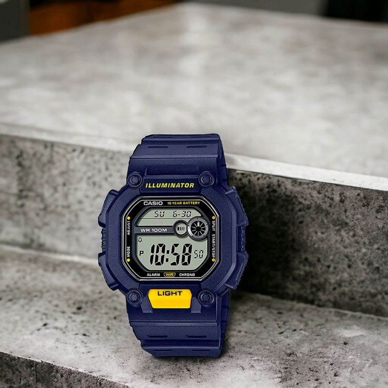 RELOJ CASIO HOMBRE DIGITAL W737H2AVDF CLASSIC LINE AZUL - 7