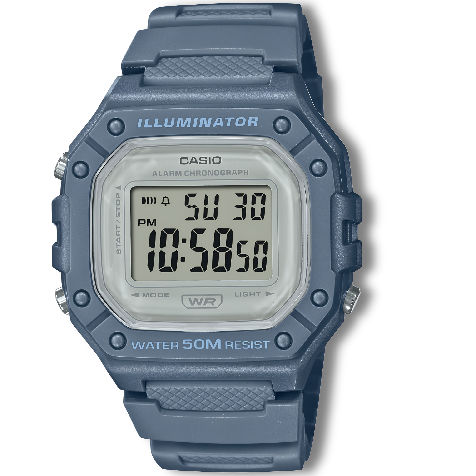 RELOJ CASIO HOMBRE DIGITAL W218HC2AVDF CELESTE - 1