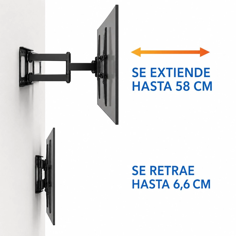 SOPORTE TV TECNOLAB PREMIUM BRAZO 58CM 32"A 80" - 7