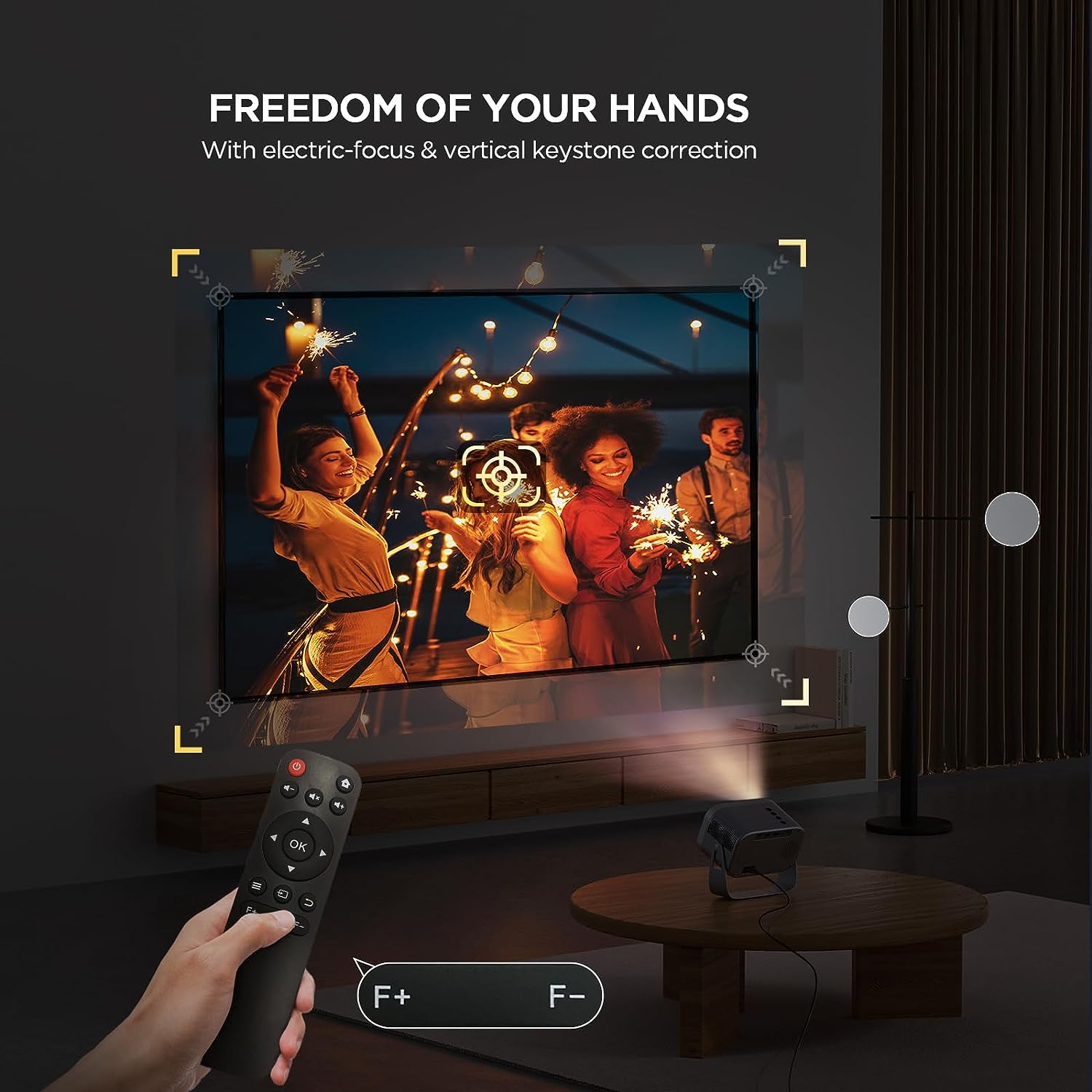PROYECTOR HD (1280 X 720) FUNFOOX MY ANDROID 9 + MIRACAST HD 150” LED 4500LM 4500 LÚMENES - 4