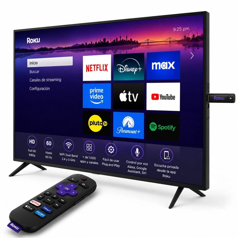 STREAMING ROKU FULL HD 1920 X 1080 3960 TV EXPRESS 1080P 60HZ DUAL WIFI 2G & 5G - 2