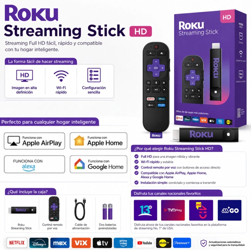 STREAMING ROKU FULL HD 1920 X 1080 3960 TV EXPRESS 1080P 60HZ DUAL WIFI 2G & 5G - 5