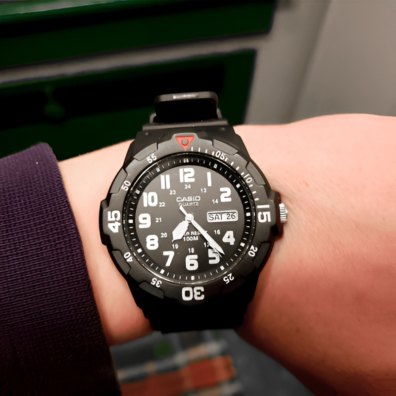 RELOJ CASIO HOMBRE BLACK MRW200H1BVDF - 6