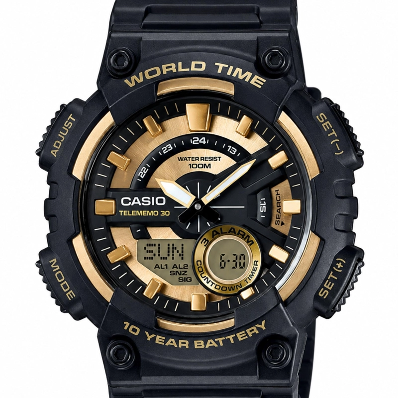 RELOJ CASIO HOMBRE AUTOMATICO AEQ-110BW-9AVDF - 1