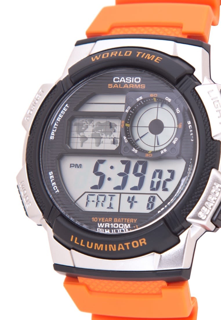 RELOJ CASIO HOMBRE DIGITAL NARANJO AE1000W4BVDF - 2