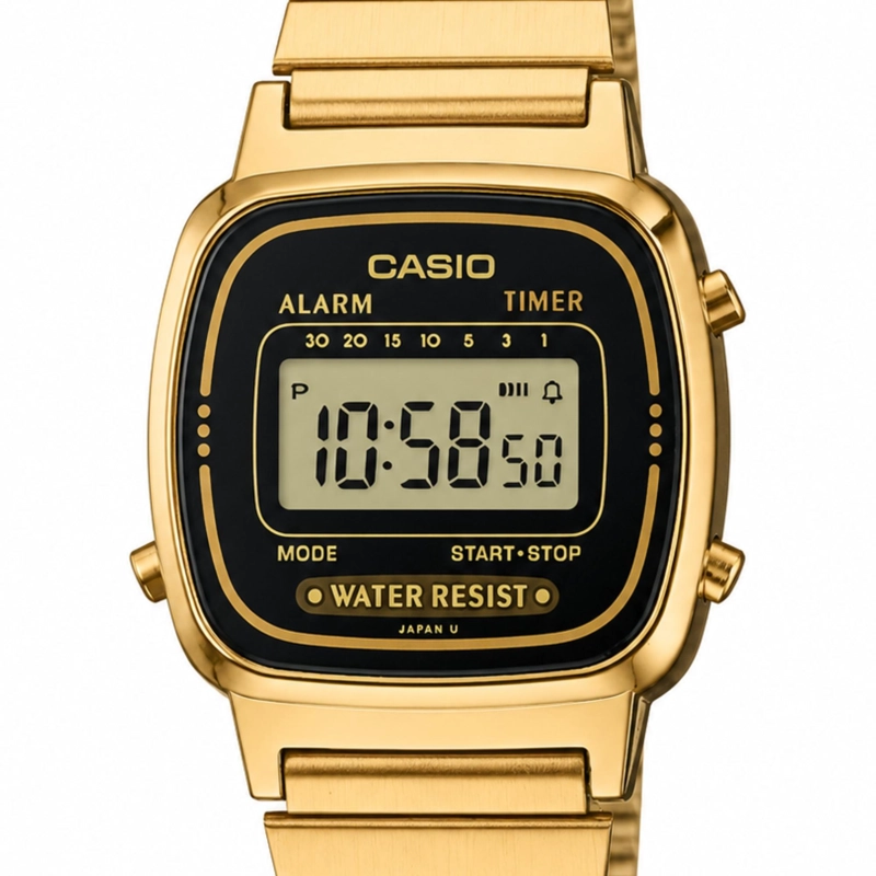 RELOJ CASIO MUJER DIGITAL GOLD LA670WGA1DF - 1