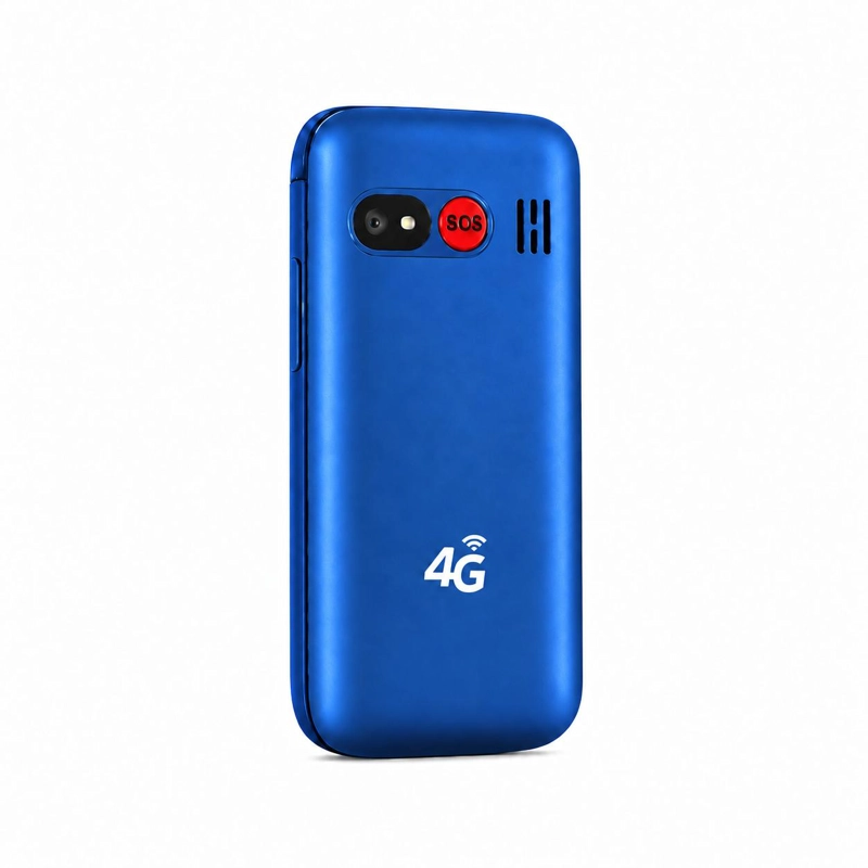 CELULAR ADULTO MAYOR 4G TIPO ALMEJA LIBERADO BOTON SOS AZUL - 9