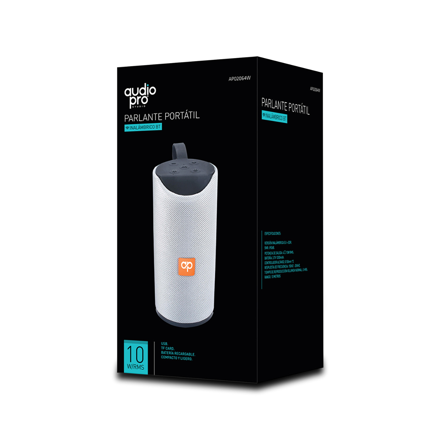 PARLANTE BLUETOOTH AUDIO PRO AP02064 PORTATIL ORANGE WATERPROOF 10W - 6