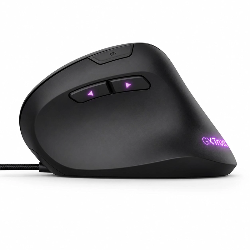 MOUSE GAMER VERTICAL TRUST GXT 144 REXX 10000 DPI ERGONOMICO - 5