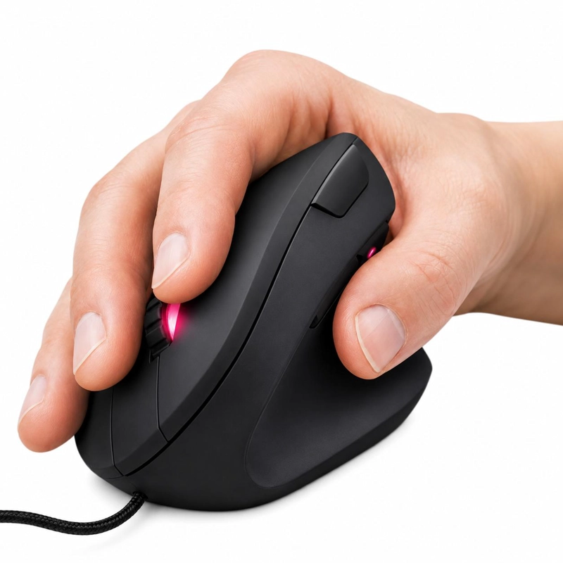 MOUSE GAMER VERTICAL TRUST GXT 144 REXX 10000 DPI ERGONOMICO - 7