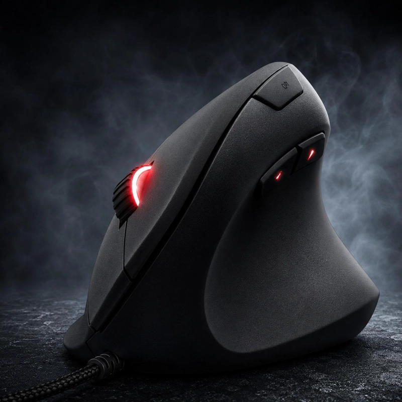 MOUSE GAMER VERTICAL TRUST GXT 144 REXX 10000 DPI ERGONOMICO - 9