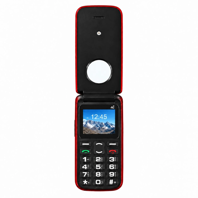CELULAR ADULTO MAYOR 4G TIPO ALMEJA LIBERADO BOTON SOS ROJO - 5