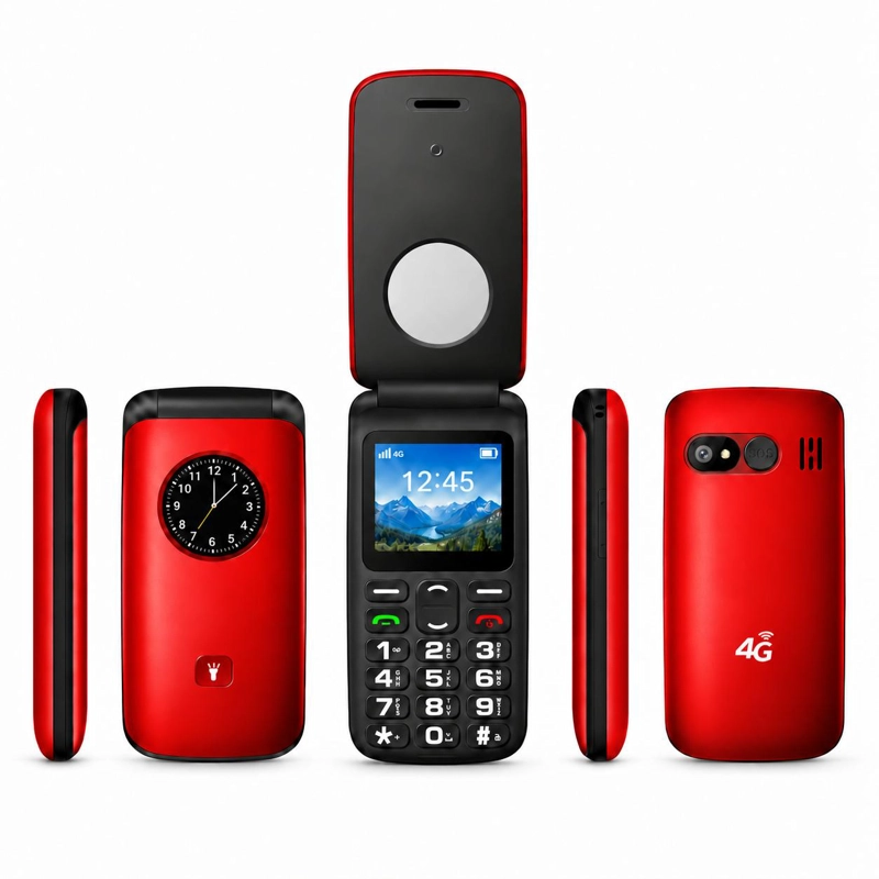 CELULAR ADULTO MAYOR 4G TIPO ALMEJA LIBERADO BOTON SOS ROJO - 6