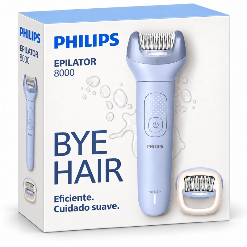 DEPILADORA PHILIPS RECARGABLE WET & DRY (USO HUMEDO O SECO) - 2