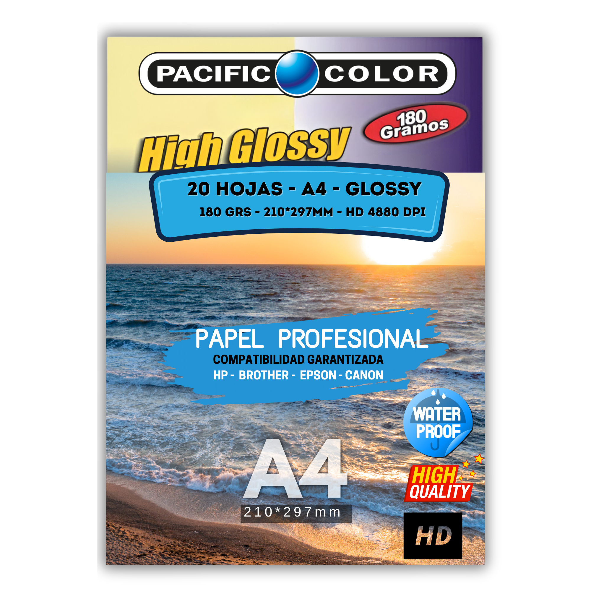 PAPEL FOTOGRAFICO GLOSSY PREMIUM QUALITY 180G PACK 20 HOJAS - 1