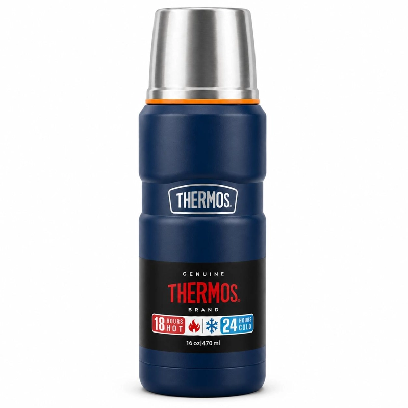 TERMO PREMIUM THERMOS KING INOX SK2000 470ML 18H/24H AZUL - 1