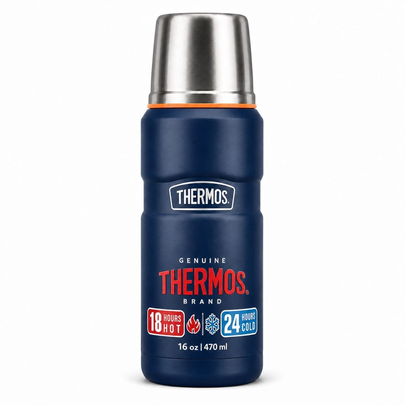 TERMO PREMIUM THERMOS KING INOX SK2000 470ML 18H/24H AZUL - 7