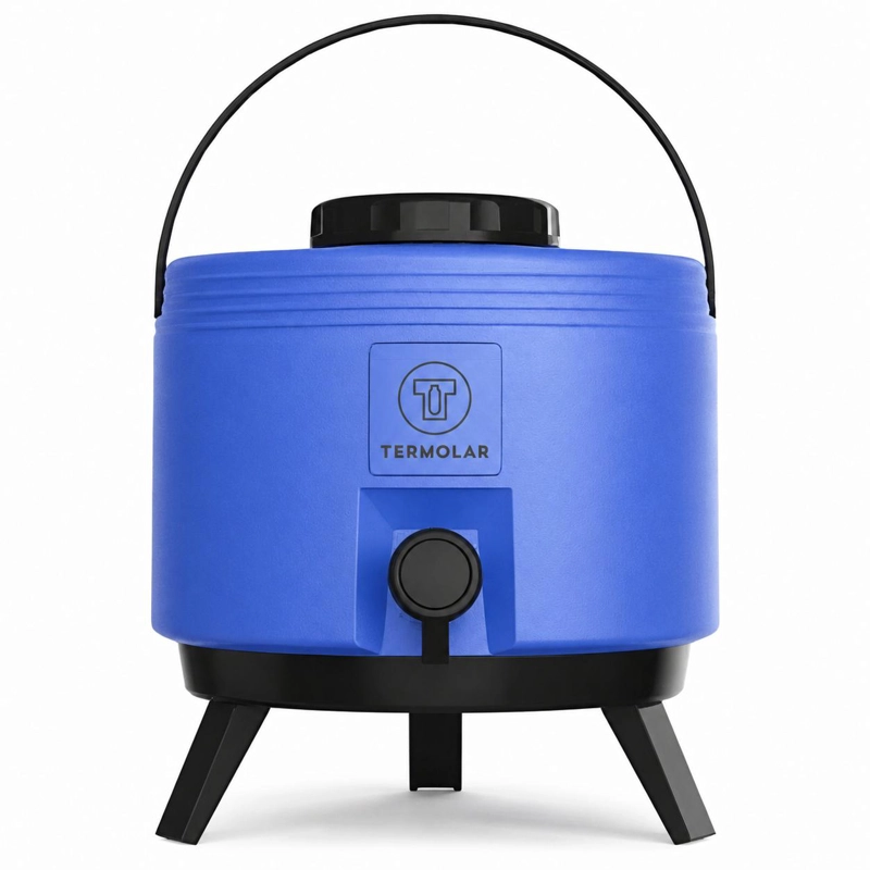 MAXI TERMO 6 LITROS TERMOLAR AZUL PARA AGUA CALIENTE Y FRIA - 3
