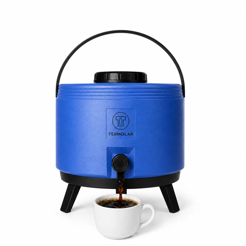 MAXI TERMO 6 LITROS TERMOLAR AZUL PARA AGUA CALIENTE Y FRIA - 9