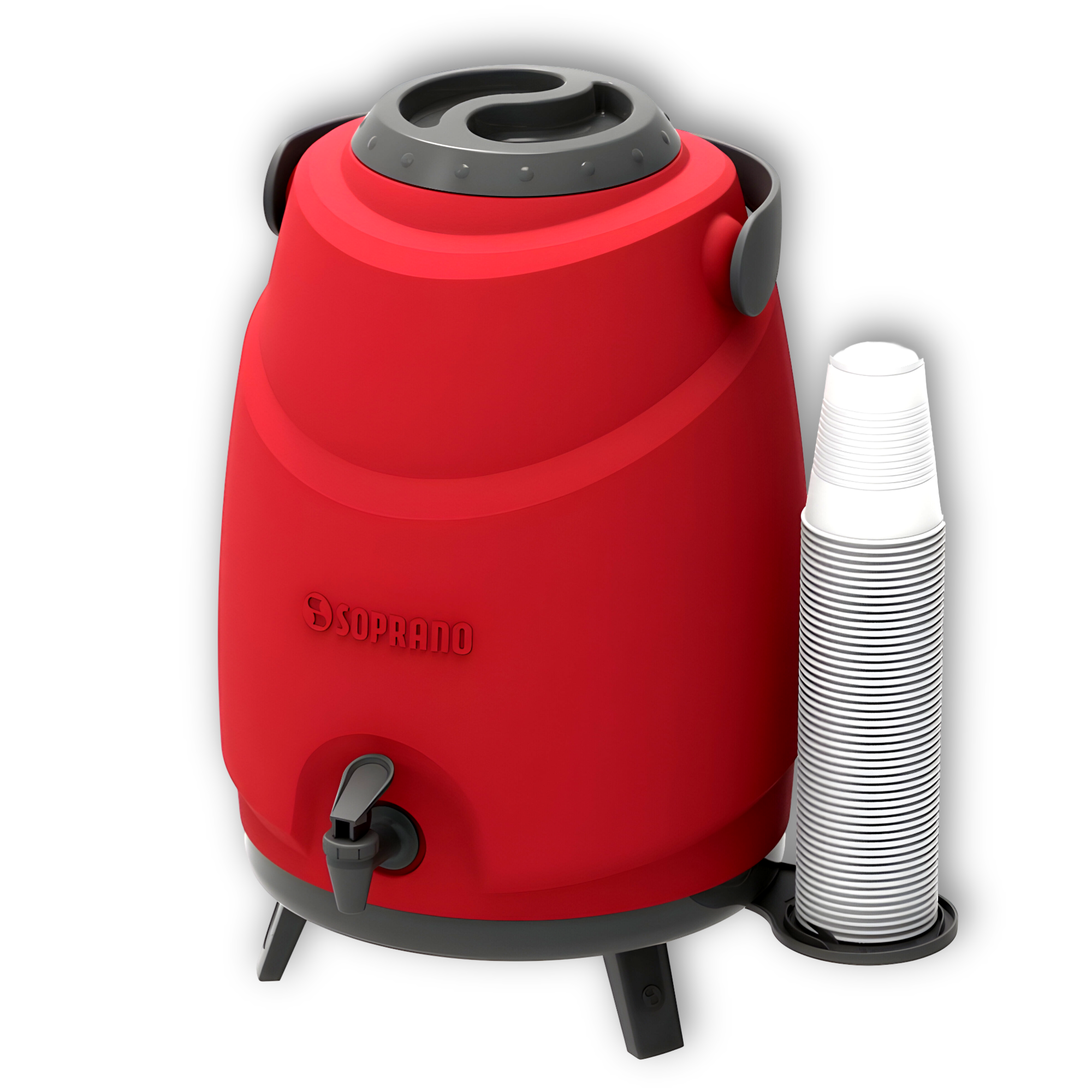 MAXI TERMO 12 LITROS SOPRANO ROJO PARA AGUA FRIA Y CALIENTE - 1