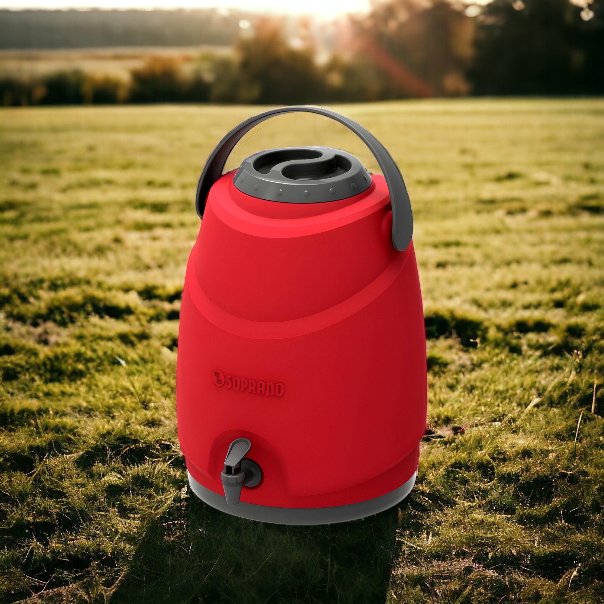 MAXI TERMO 12 LITROS SOPRANO ROJO PARA AGUA FRIA Y CALIENTE - 4