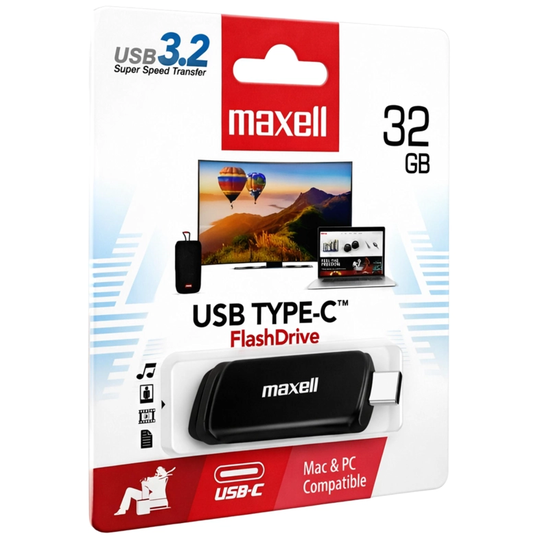 PENDRIVE MAXELL TYPE-C 32 GB USB-C VERSIÓN 3.2 HIGH PERFORMANCE - 1
