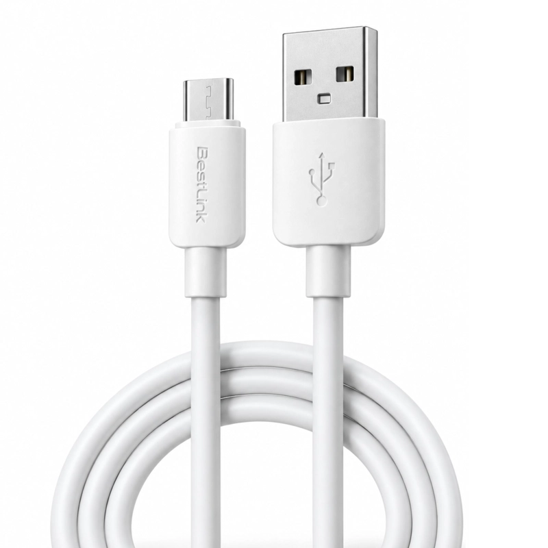 CABLE DE DATOS FUJITEL MICRO USB 1MT BLANCO USBMICRO01B - 3