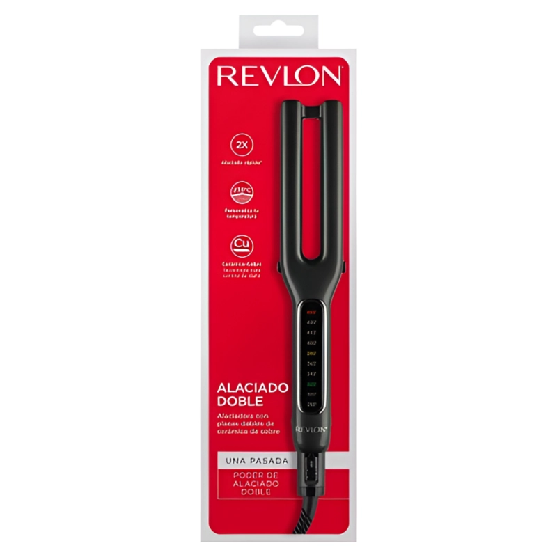 ALISADOR DE CABELLO REVLON RVST2204LA2 DUAL PANEL CERAMIC PRO 235° MAX - 10