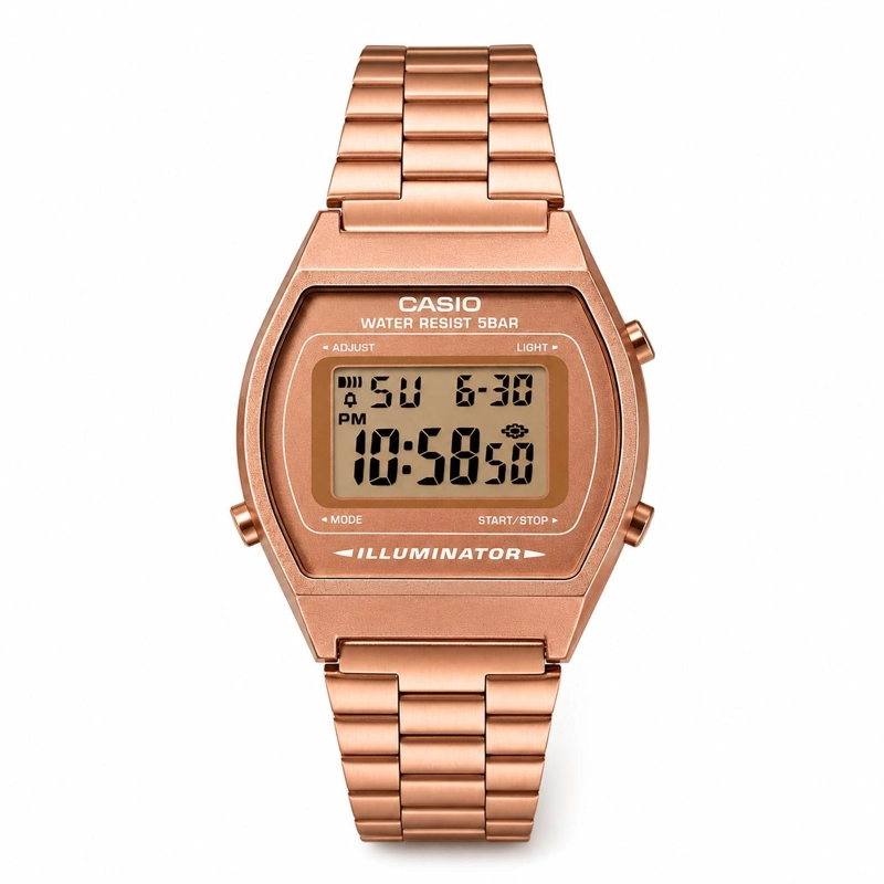 RELOJ DIGITAL CASIO ORO ROSA MUJER B640WMR-5ADF - 1