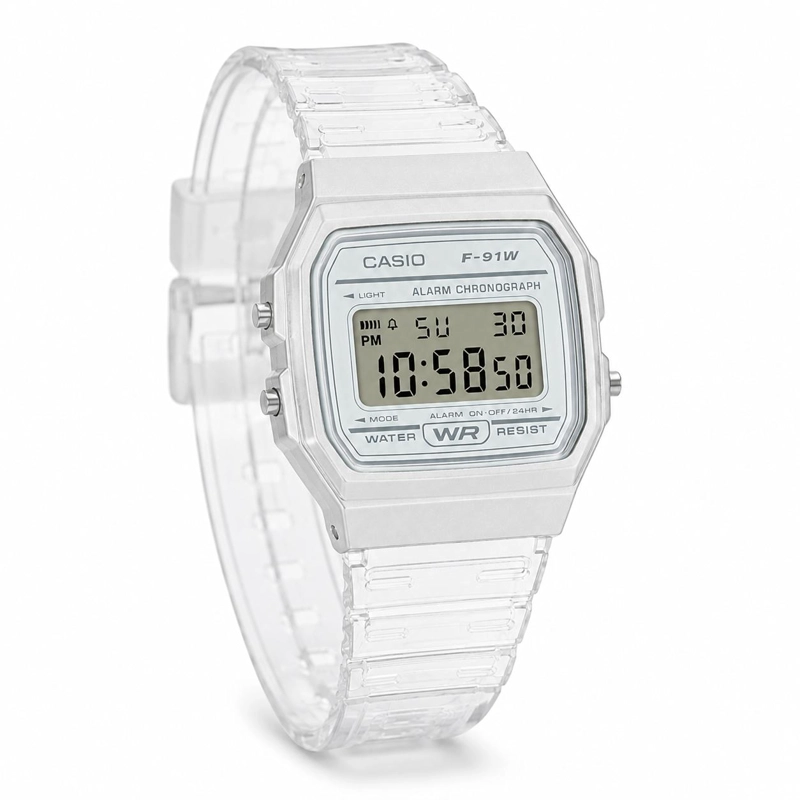 RELOJ DIGITAL CASIO MUJER SILVER F-91WS-7DF - 3