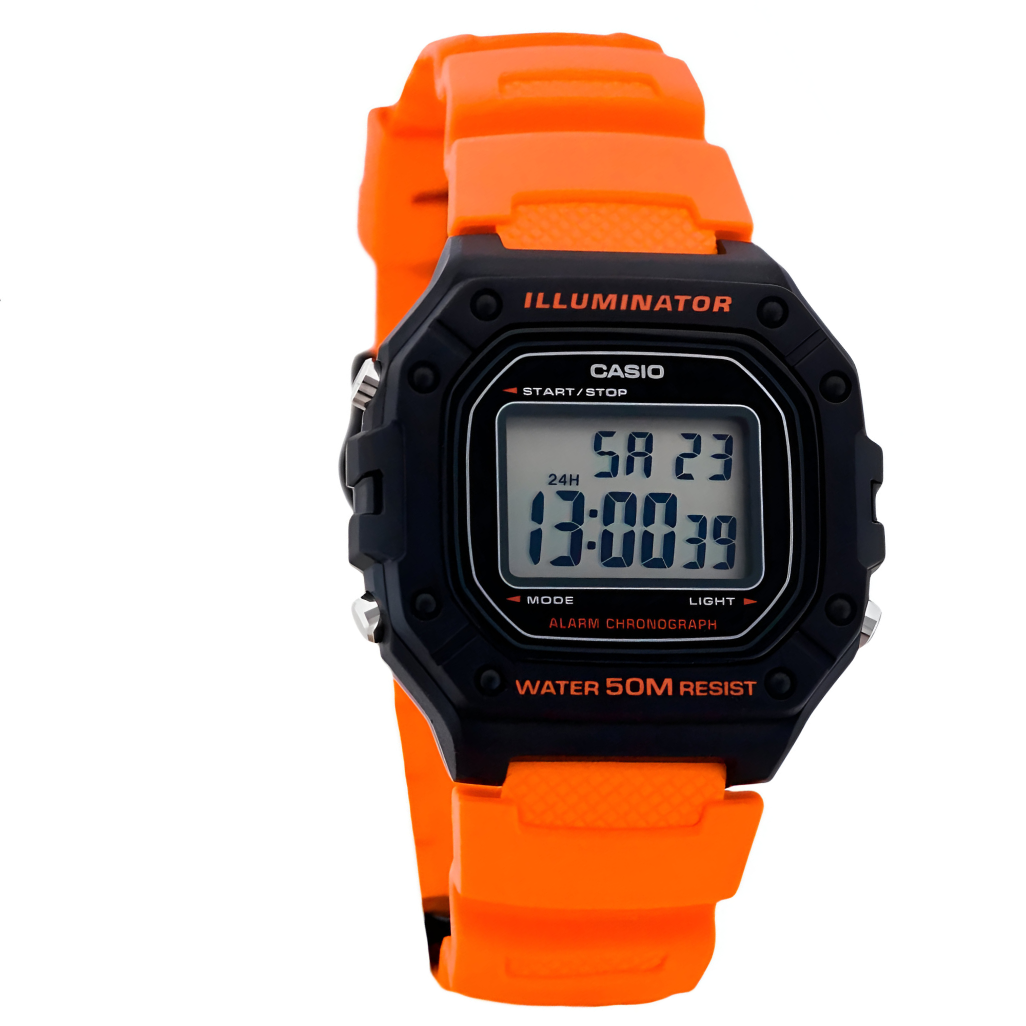 RELOJ DE PULSERA CASIO HOMBRE W-218H-4B2VDF ORANGE EDITION - 2