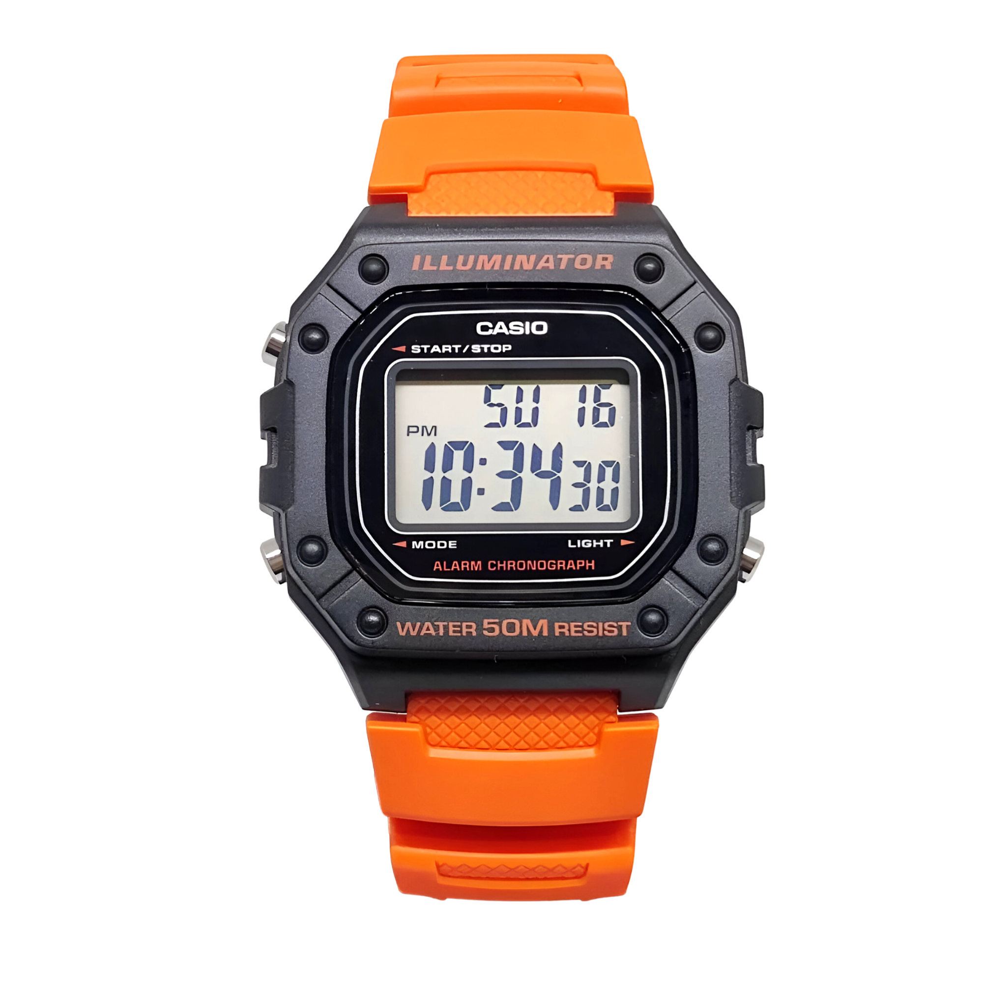 RELOJ DE PULSERA CASIO HOMBRE W-218H-4B2VDF ORANGE EDITION - 3