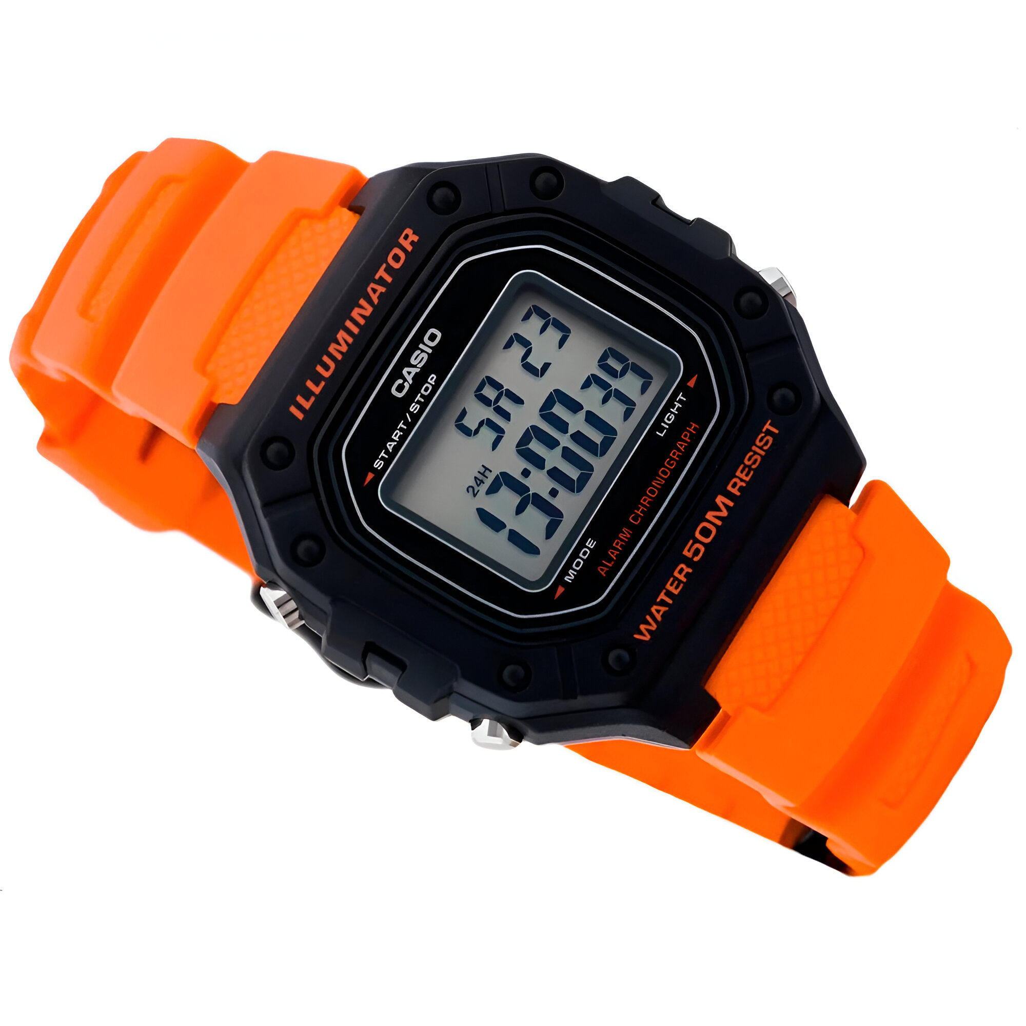 RELOJ DE PULSERA CASIO HOMBRE W-218H-4B2VDF ORANGE EDITION - 6