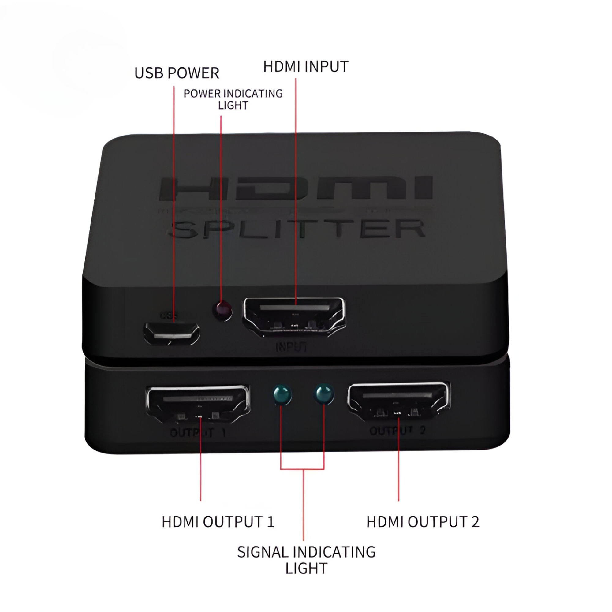 SPLITTER ALÁMBRICO HDMI 4K ACTIVO 2 TV UHD 255MHZ BIRLINK BR10196 - 4