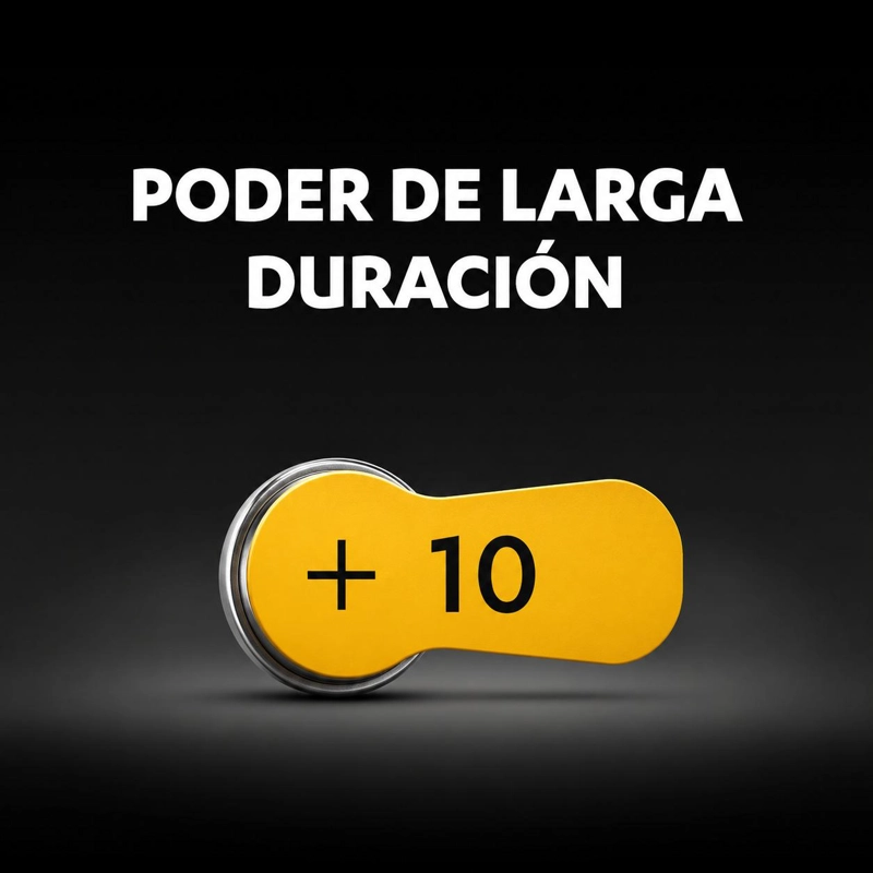 PILA DURACELL 10 AUDITIVA PACK DE 6U 1.45V LARGA DURACIÓN - 3