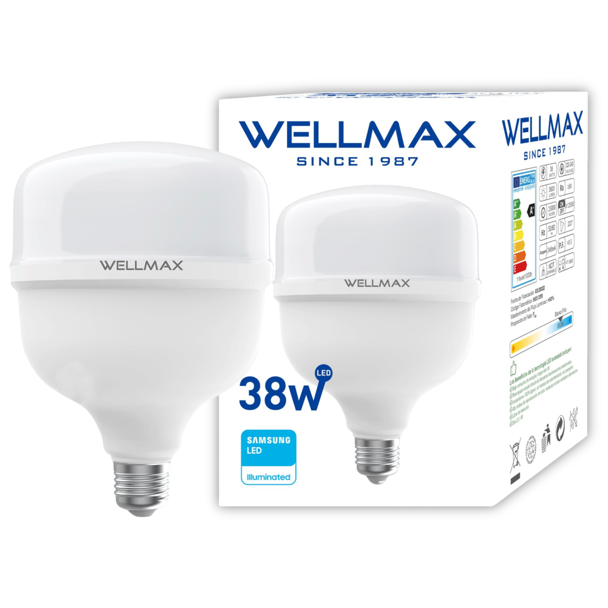 Ripley - AMPOLLETA LED WELLMAX 38W HIGH POWER PROFESSIONAL LINE T115