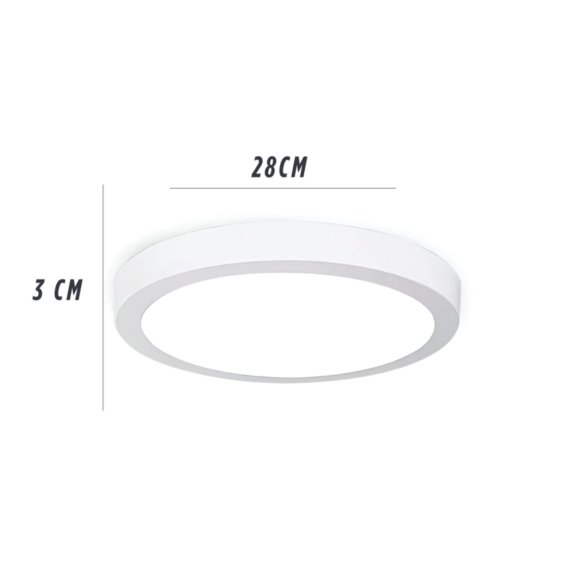PLAFON LED SOBREPUESTO LOGIC 24W LUZ FRIA BLACKLIGHT 1920LM - 8