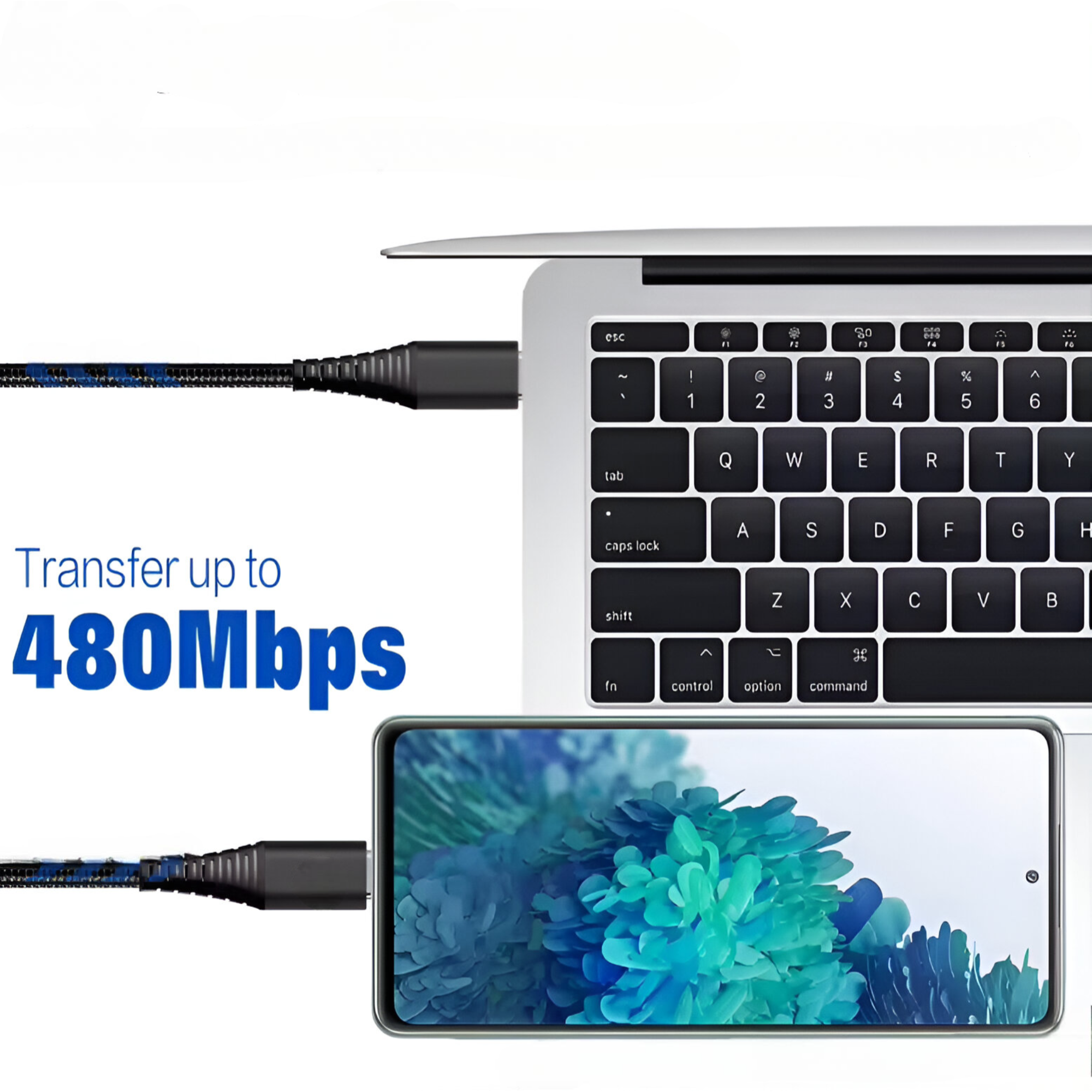 CABLE DE DATOS USB-C A USB-C 2.5 MT PREMIUM PD 60W - 4