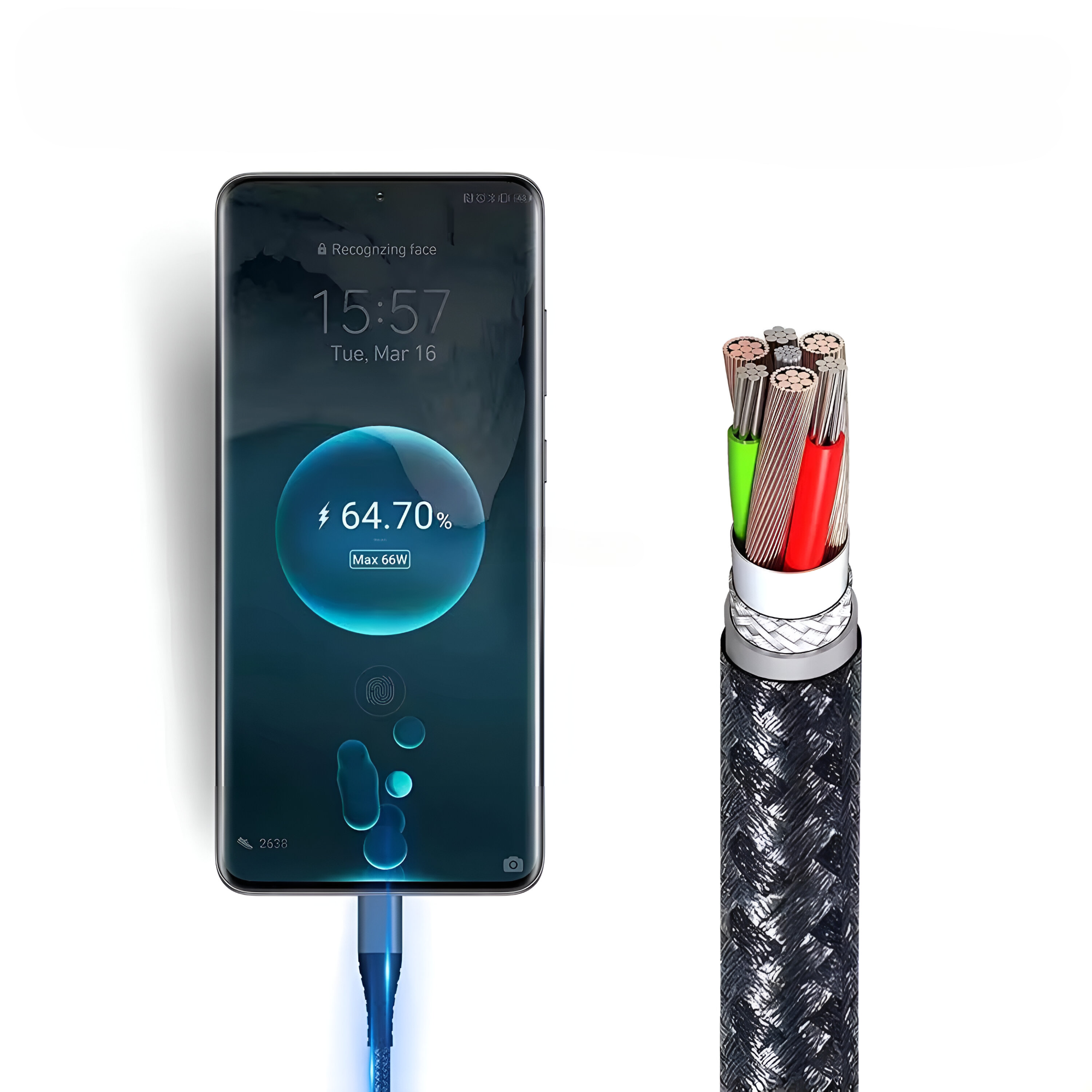 CABLE DE DATOS USB-C A USB-C 2.5 MT PREMIUM PD 60W - 6