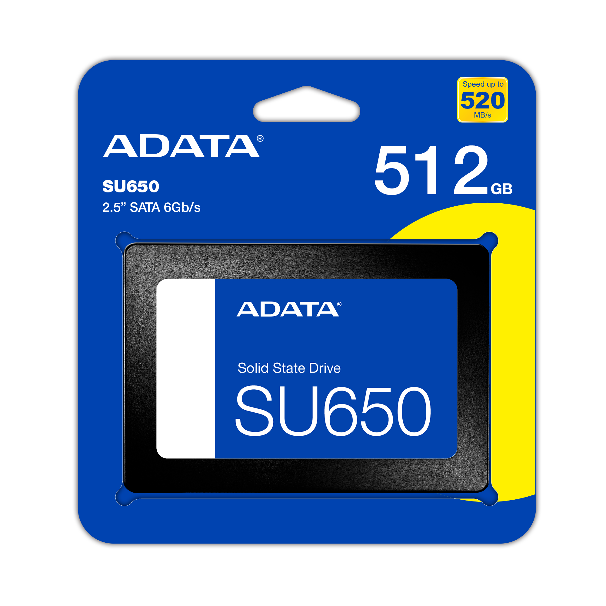 DISCO SOLIDO ADATA 100.45 X 69.85 X 7MM SSD 512GB 2.5” SU650 GT-R 3D NAND 520MB/S - 5