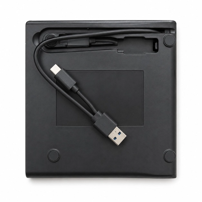 GRABADOR UTEK LECTOR EXTERNO CD/DVD DUAL USB USB-C RD12X - 5