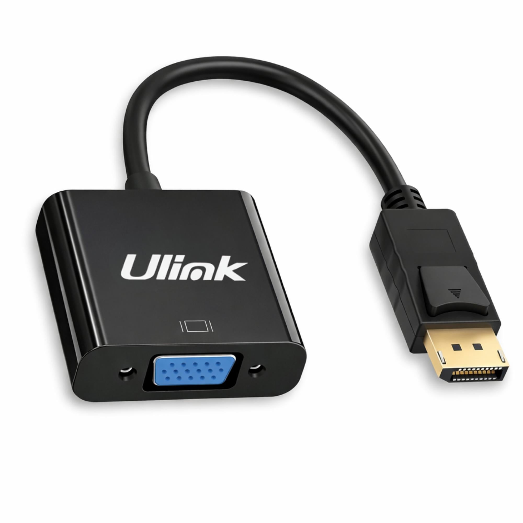 ADAPTADOR ALÁMBRICO ULINK VIDEO DISPLAY PORT A VGA FHD UL-DPVGA - 1