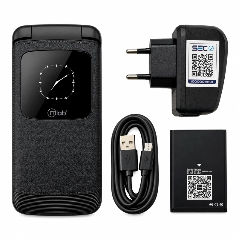 TELÉFONO MICROLAB SENIOR 9312 32 MB 32 MB RAM 1.3 MP 1 " 4G ADULTO MAYOR CON BOTON S.O.S MLAB BK - 7
