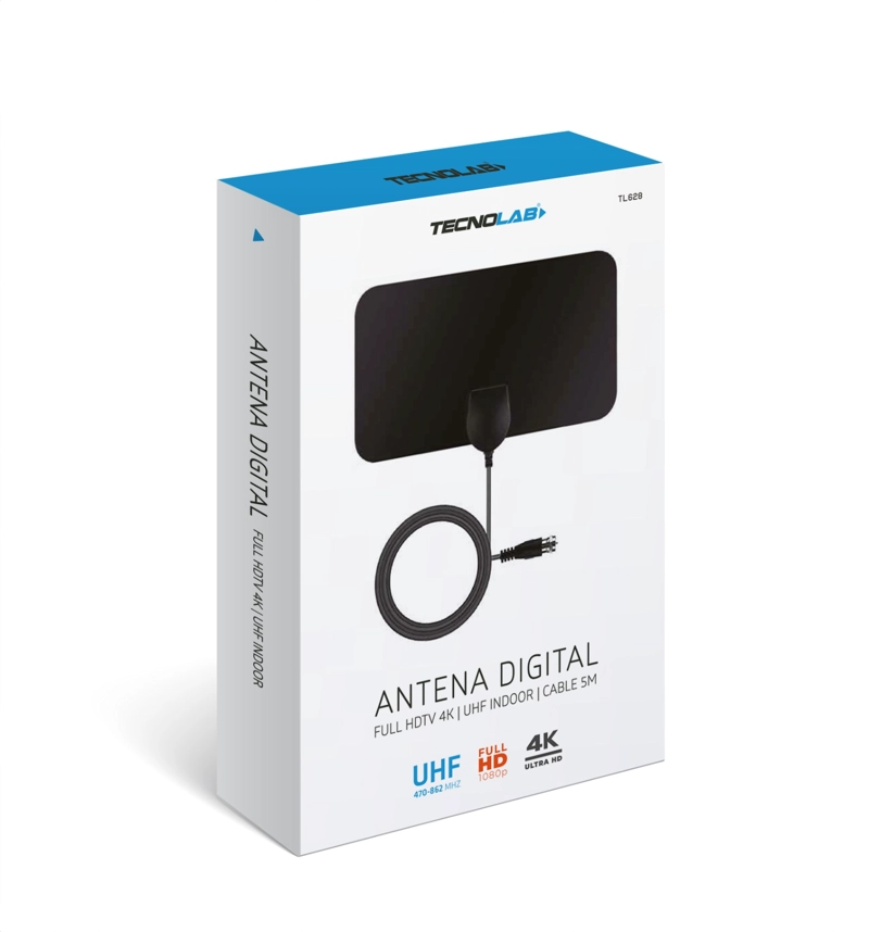 ANTENA TECNOLAB TL628 TV DIGITAL ULTRA HD 4K FHD ALTA GANANCIA - 7