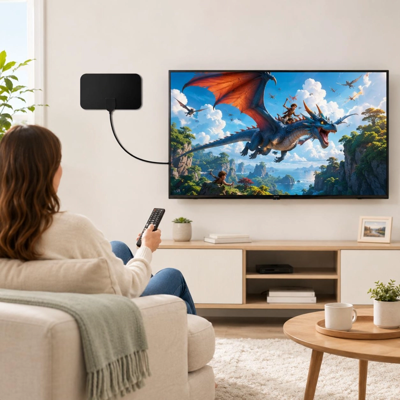 ANTENA TECNOLAB TL628 TV DIGITAL ULTRA HD 4K FHD ALTA GANANCIA - 9