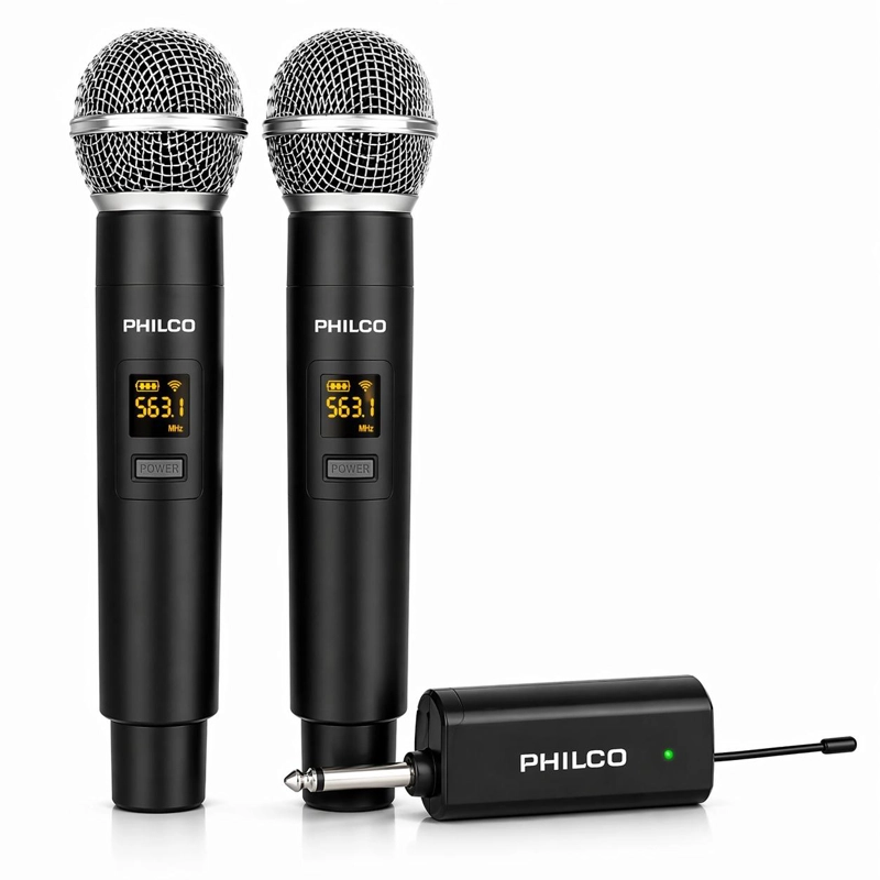 PACK DE MICRÓFONOS PHILCO INALÁMBRICOS UHF WM-314 HIFI EDITION - 2