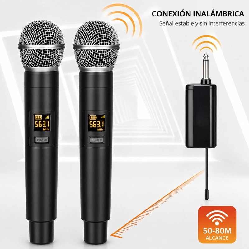 PACK DE MICRÓFONOS PHILCO INALÁMBRICOS UHF WM-314 HIFI EDITION - 3
