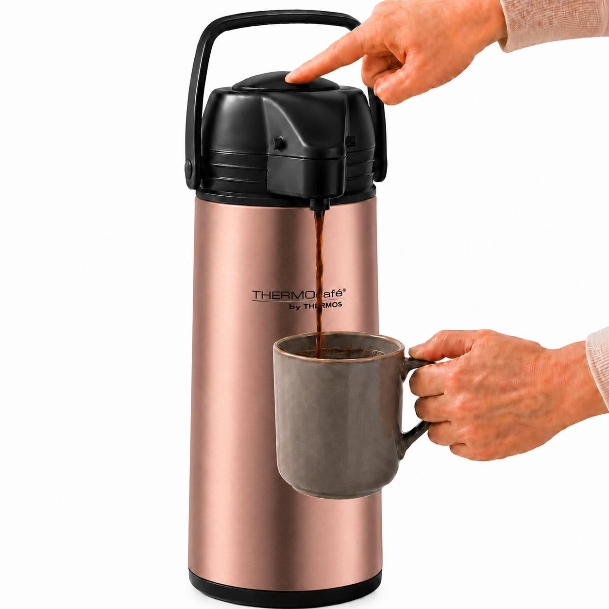 TERMO CON SIFON PARA LIQUIDOS 1.9L THERMOS JADO-19 ROSA GOLD - 2