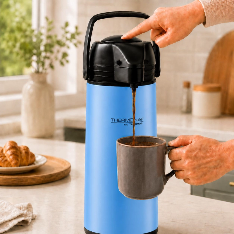 TERMO SIFON DE LIQUIDOS JADO 1.9L THERMOS 12H HOT & 24H COLD AZUL - 8