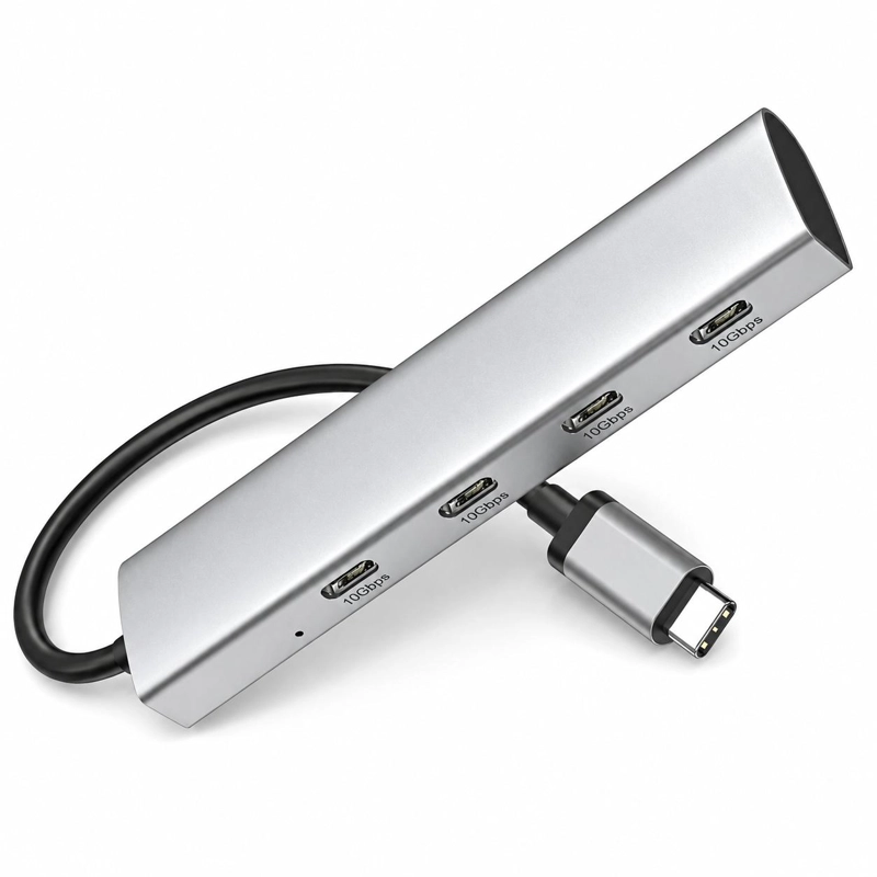 HUB USB-C 3.2 DE ALUMINIO CON 4 PUERTOS USB-C DE 10 GBPS - 2